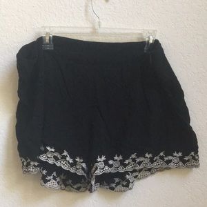 Black with White Lace Shorts. Forever21+ Size 2X